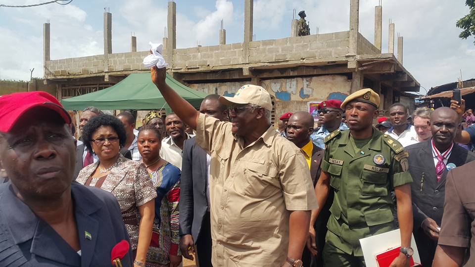 President Koroma Visits Magazine Wharf