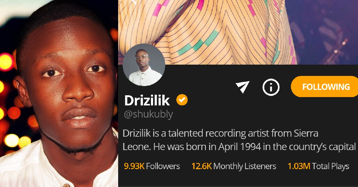 Drizilik Hits Over One Million Listeners on Audiomack