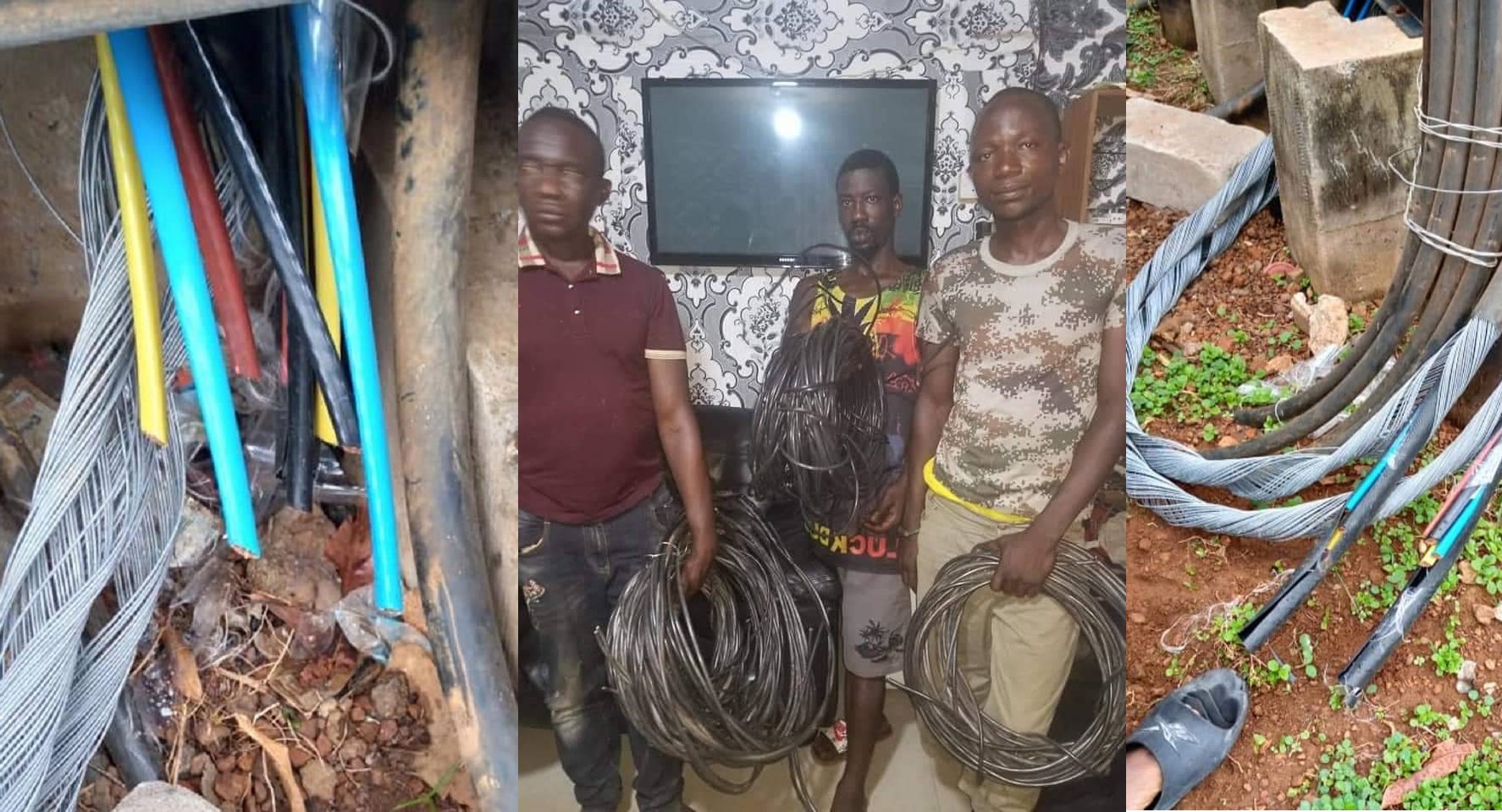 Notorious Thieves Who Specialize in Stealing EDSA Cables Finally Arrested in Freetown