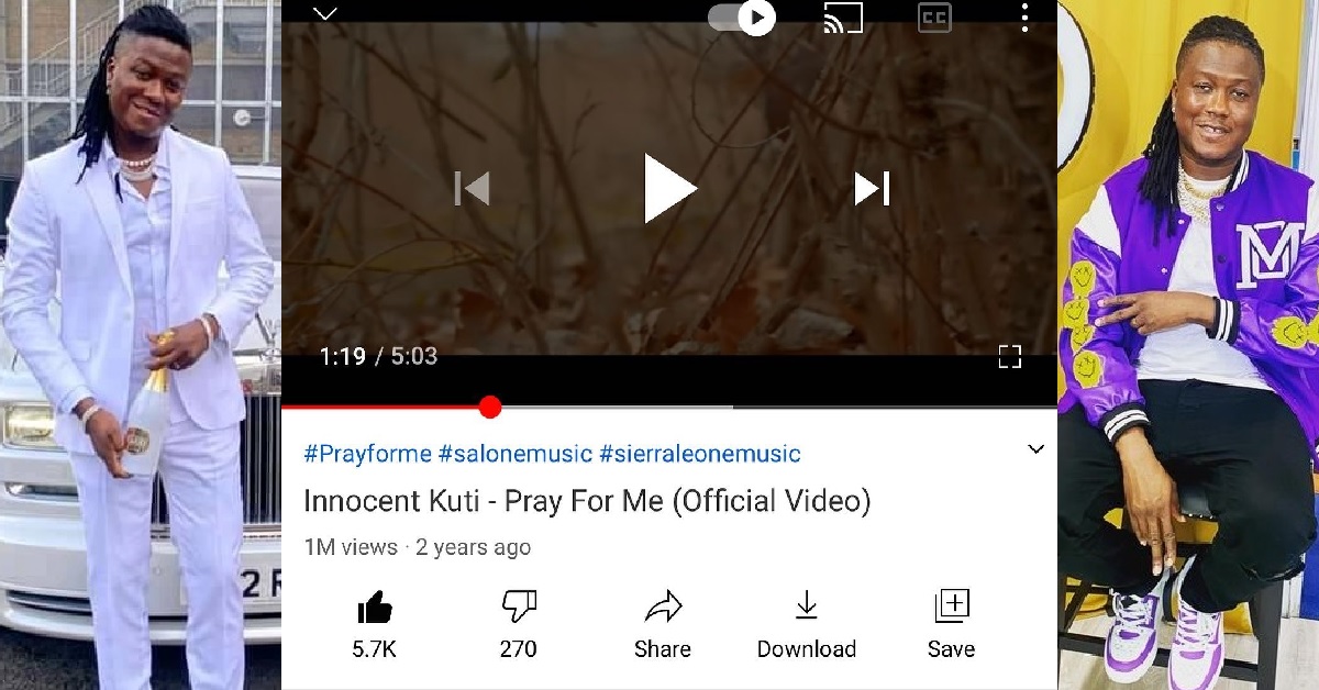 Innocent’s ‘Pray For Me’ Become 3rd Sierra Leone Music Video to Hit 1 Million Views