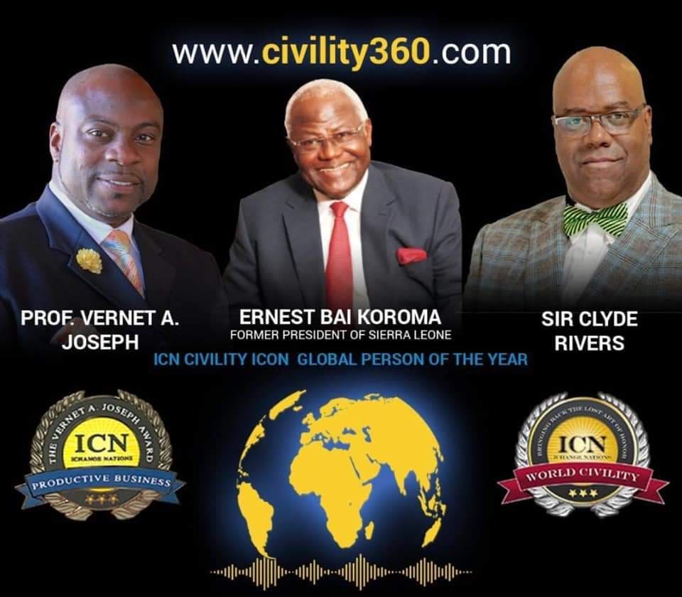 Former President Koroma Receives “Global Civility Icon” of The Year Award