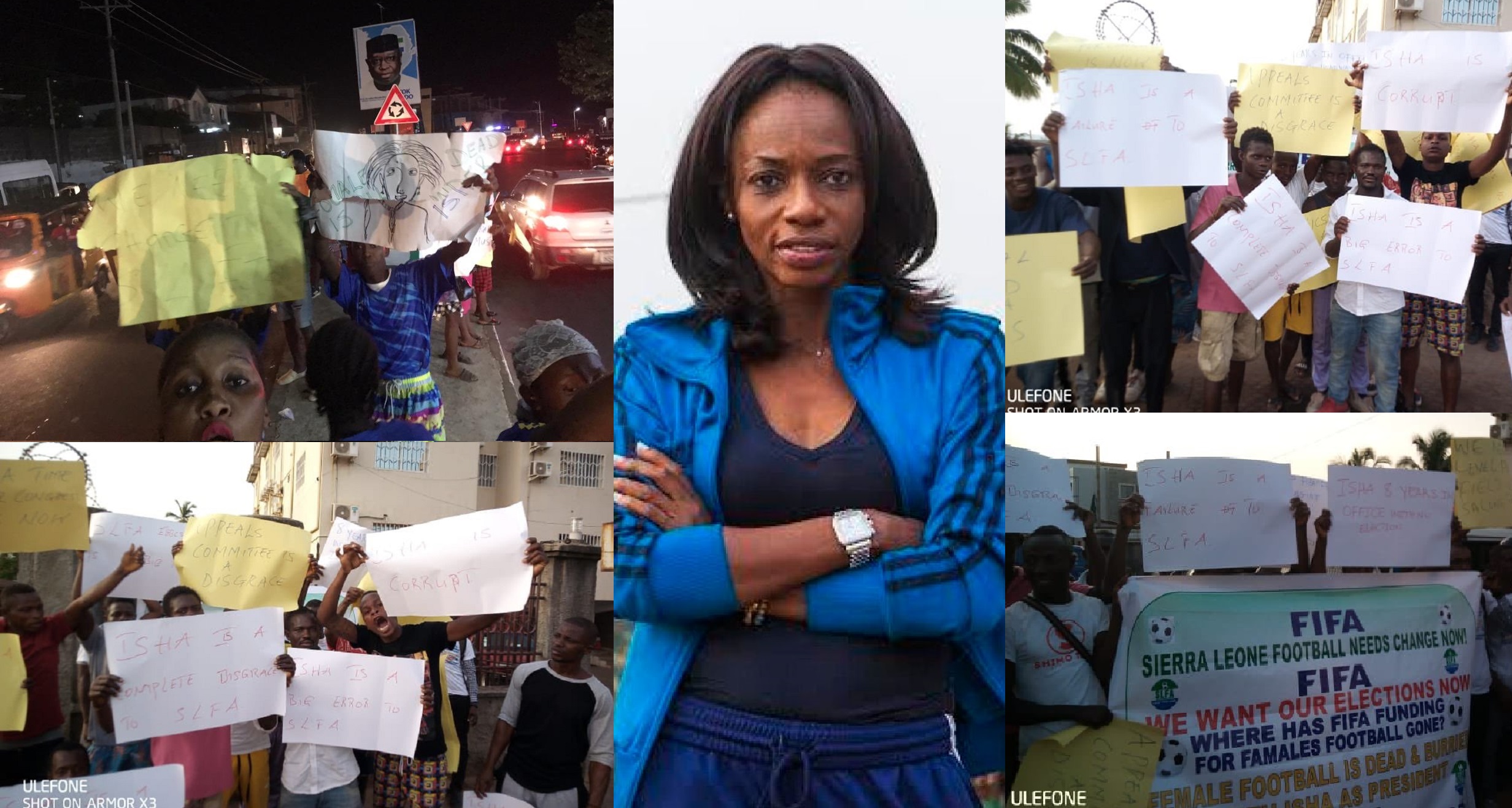 JUST IN: Tension in Freetown as Sierra Leoneans Protest Against Isha Johansen