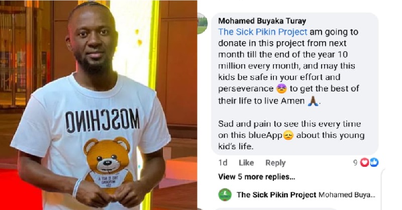 Mohamed Buya Pledges Sixty Millions Leones to The Sick Pikin Project