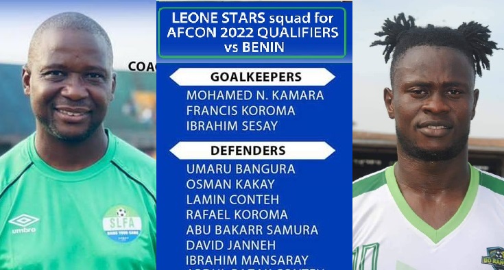 Musa Tombo Dropped From Sierra Leone National Team as Keister Releases Squad List For Benin Match