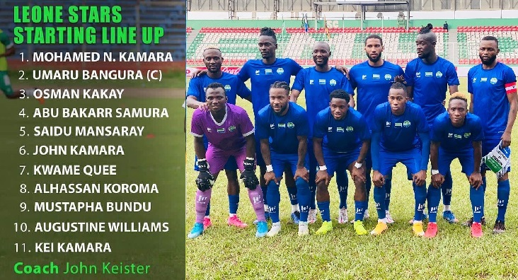 JUST IN: Sierra Leone Releases Starting Line Up Vs Benin