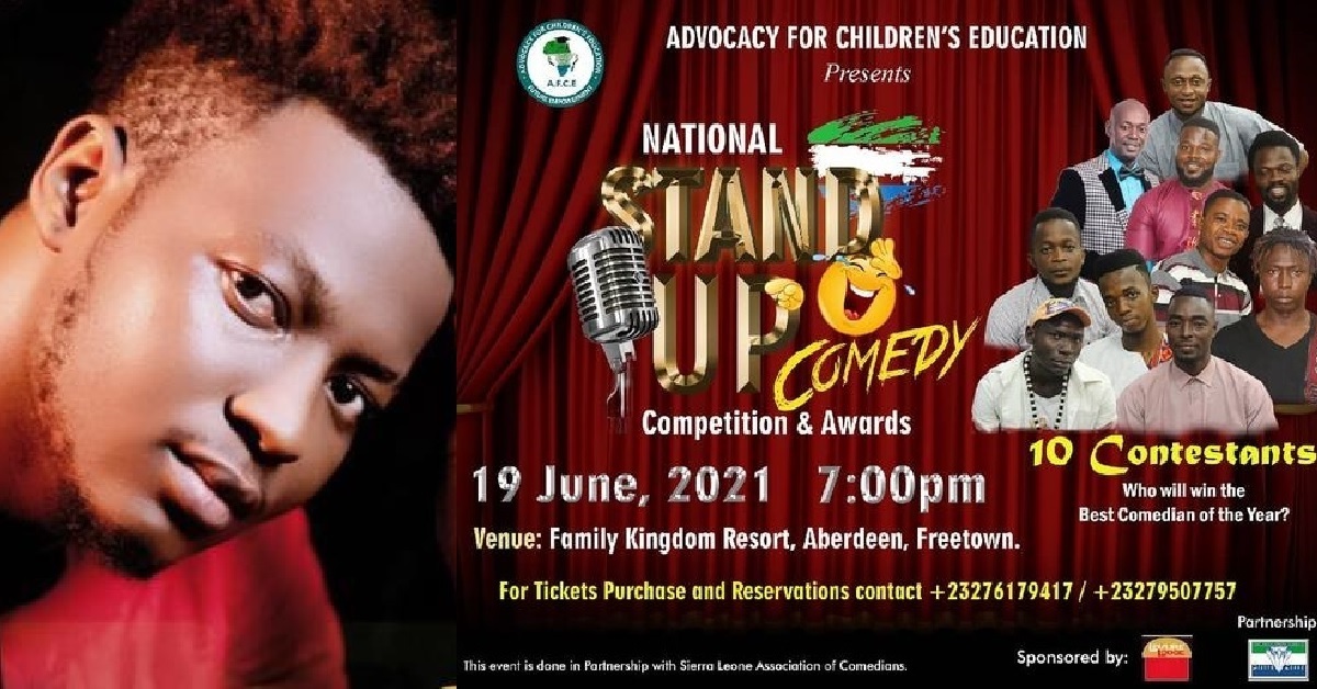 Sierra Leone Wonderboy Morris to Perform at National Stand-Up Comedy Competition And Awards