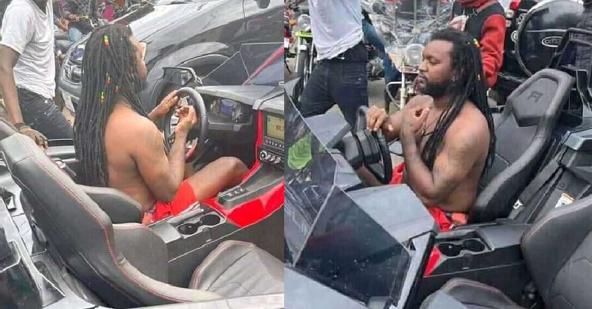 Popular Rapper, Boss LA Shuts Down The Streets of Freetown With New Luxury Car