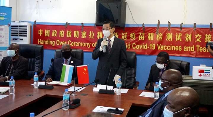 Chinese Government Hands Over 200,000 Doses of COVID-19 Vaccine to Sierra Leone