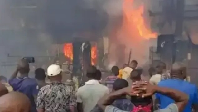 Tragedy as Storey Building Catches Fires in Freetown (Video)
