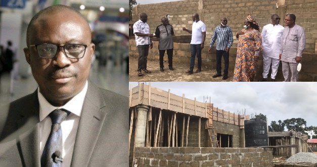 Chief Minister Jacob Jusu Saffa Visits New SLPP Party Office Under Construction in Moyamba