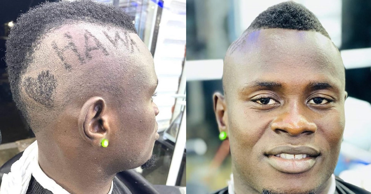 Popular Footballer, Musa Tombo Releases New Haircut to Proclaim His Love to His Girlfriend Hawa