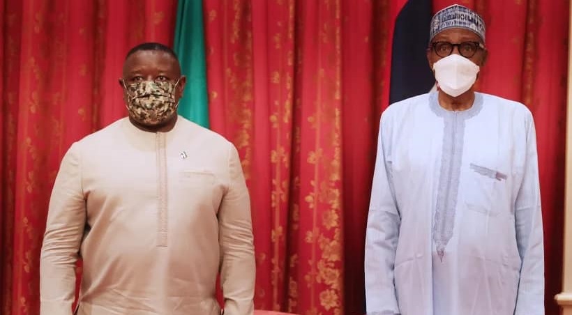 President Maada Bio Meets President Buhari in Nigeria