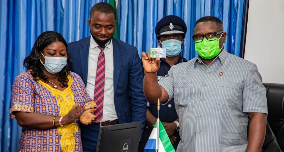 President Bio, Vice President Juldeh Receives First Biometric Motor Driver’s License