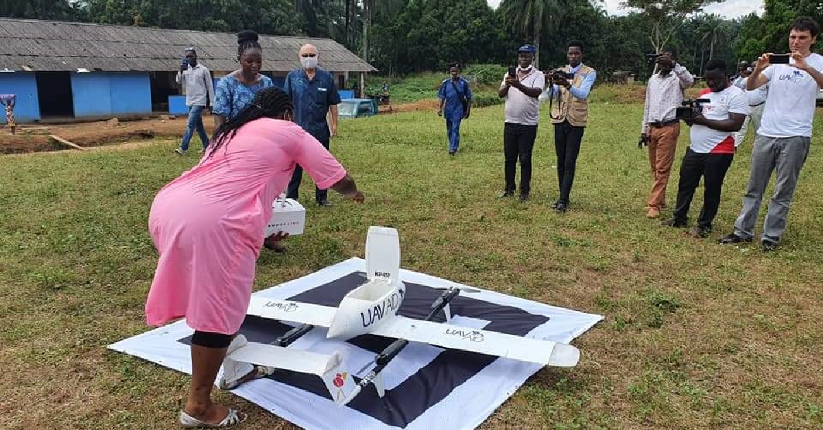 Medical Drone Flight Delivers Medicines in The Rural Areas of Sierra Leone
