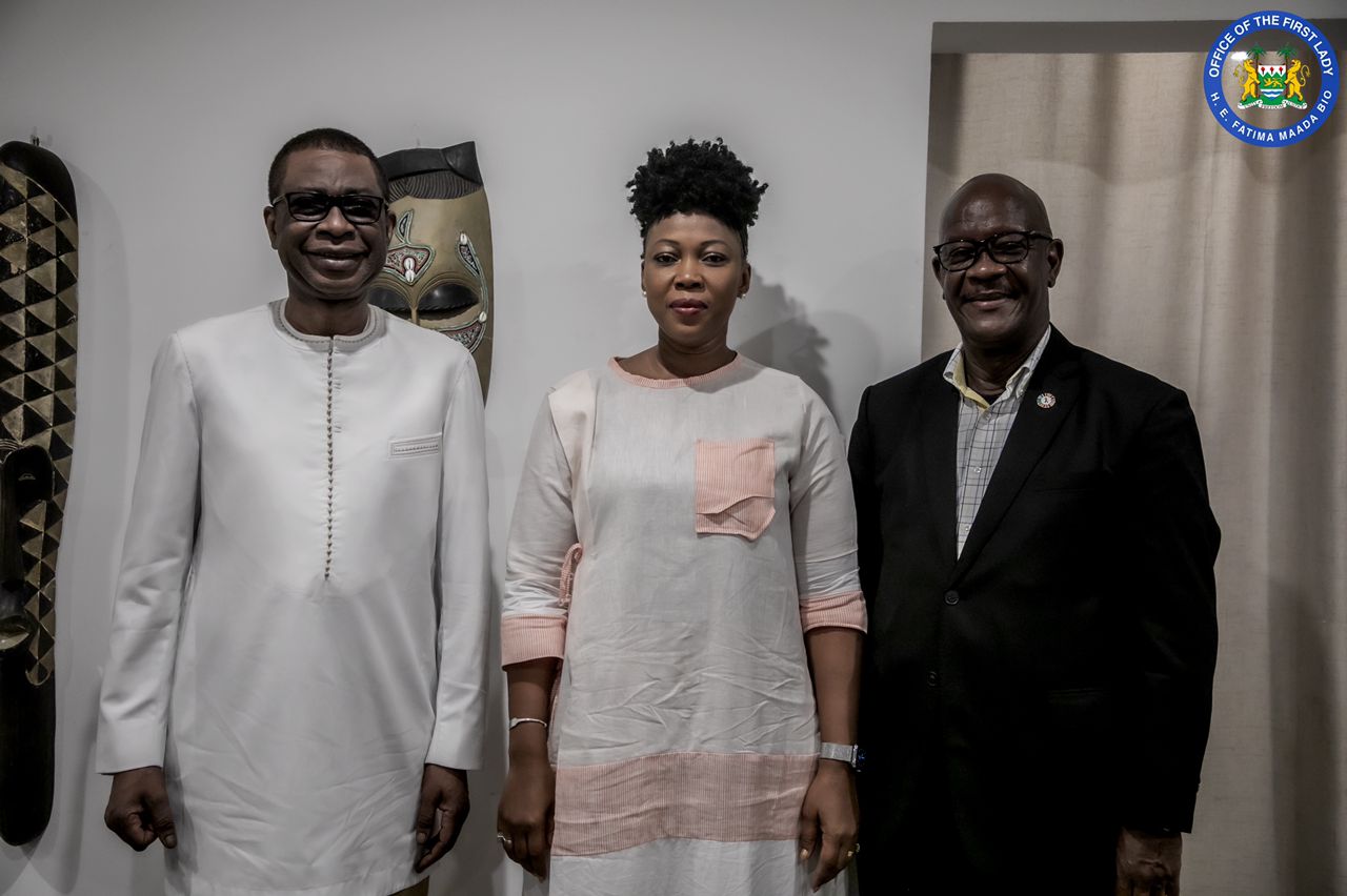 First Lady Fatima Bio Meets Africa’s Famous Entertainer Youssou N’Dour in Senegal