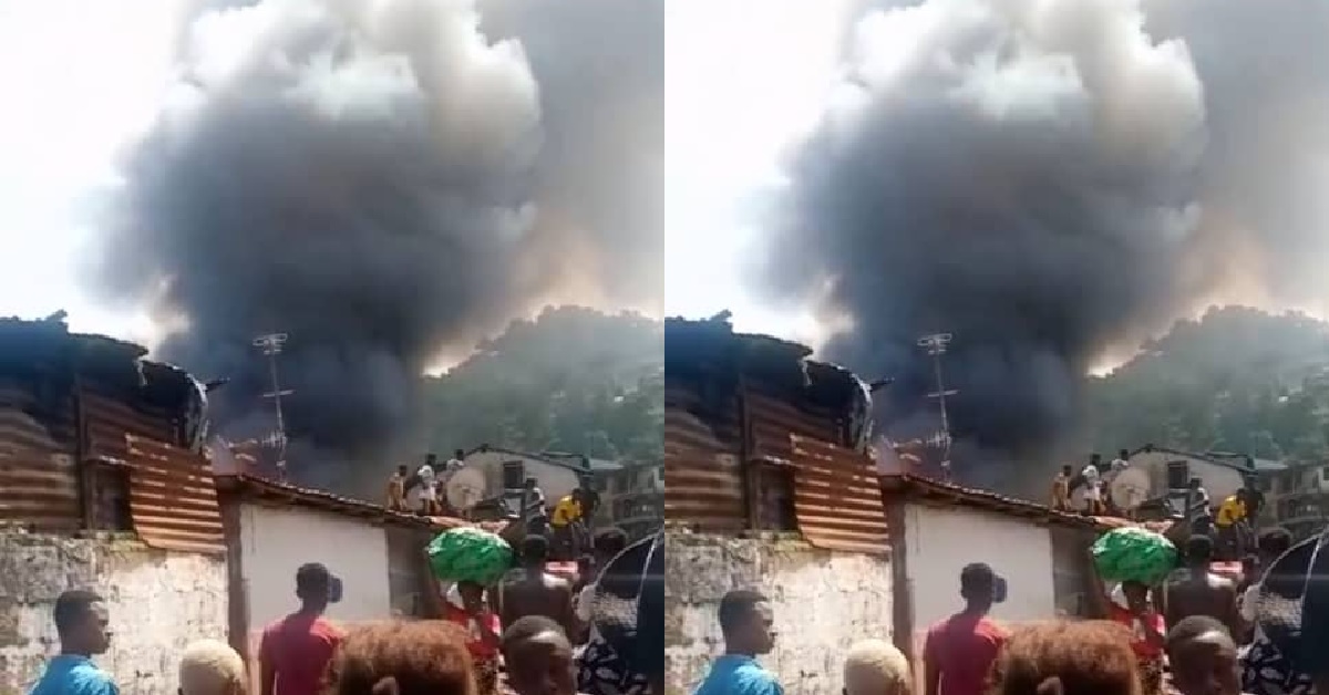 BREAKING: Fire Outburst by Macauley Street in Freetown
