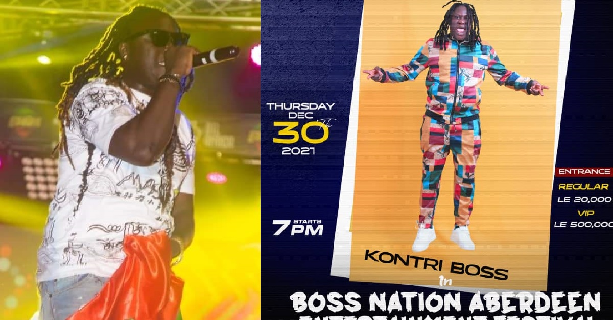 Kontri Boss Set to Thrill Freetown With His Boss Nation Aberdeen Entertainment Festival