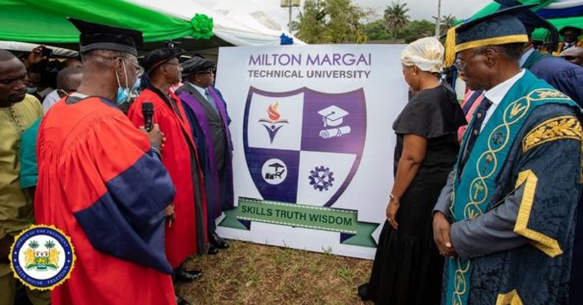 President Bio Inaugurates Milton Margai Technical University And Decorates First Chancellor of The University