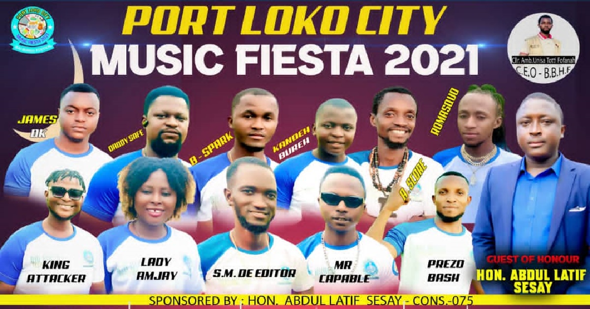 Bai Bureh Heritage Foundation Releases Final List of Artistes For Port Loko City Music Fiesta