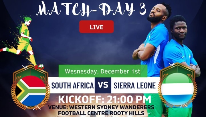 Sierra Leone Set to Clash With South Africa in The 2021 NSW Africa Cup in Sydney
