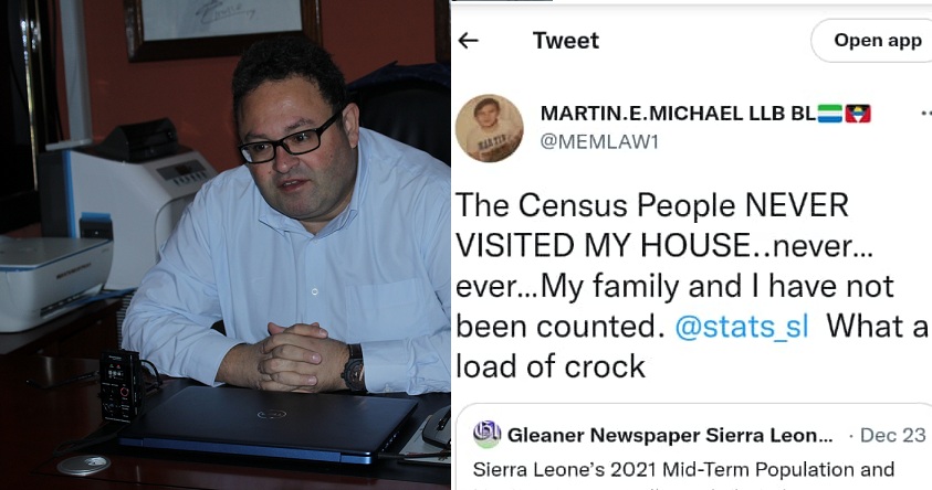 “What a Load of Crock” MD Mercury International, Martin Michael Blasts Statistics Sierra Leone Mid-Term Census