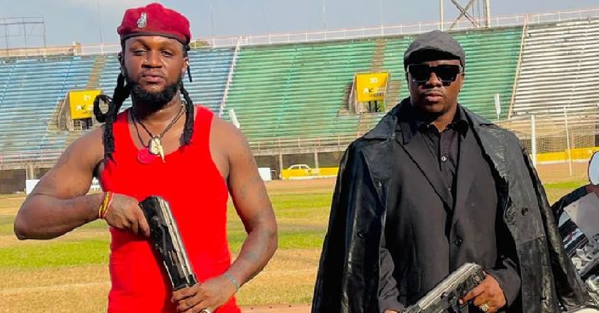 Rapper Boss La And Abizzy Spotted at The National Stadium With Guns
