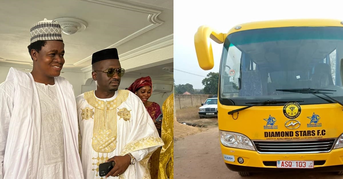 Popular Kono Philanthropist, Alhaji Sidibay Donates 32-Seater Bus to Diamond Stars Football Club