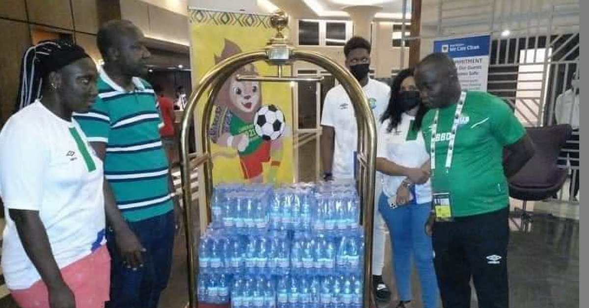 Sierra Leonean Worker in Cameroon Donates 30 Dozens of Bottled Water to Leone Stars