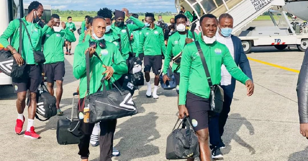 Cross-Section of Leone Stars Delegation Arrives in Guinea Ahead of 2023 AFCON Qualifiers