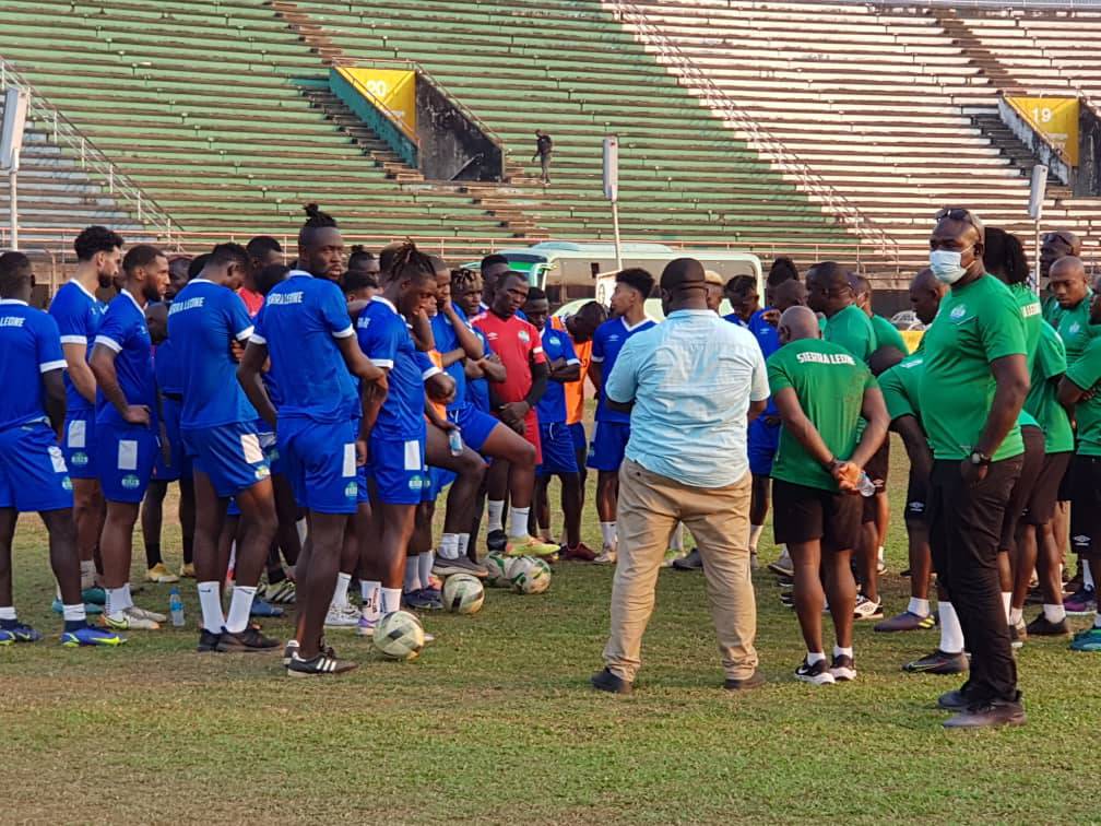 Leone Stars Holds Final Training Session At Siaka Stevens Stadium Ahead of Cameroon AFCON Trip