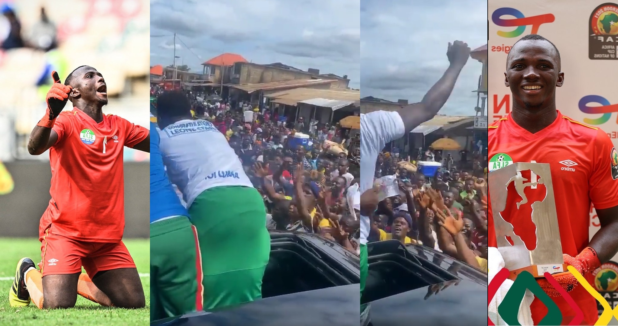 Rousing Welcome For Leone Stars Goalkeeper, Mohamed N Kamara in Freetown