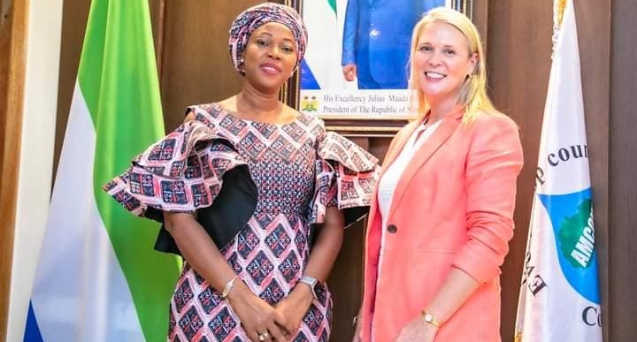 British High Commissioner to Sierra Leone Lisa Chesney Pays Courtesy Call to First Lady Fatima Bio