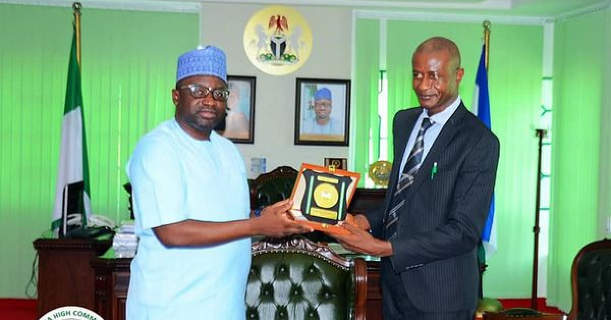 NDMA Pays Courtesy Call on The Nigerian High Commissioner to Sierra Leone, Henry John Omaku