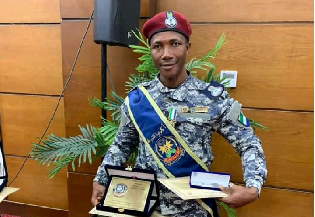 Sierra Leone Police Officer, David Sylver Kendema Bags Most Outstanding Officer Award in Egypt