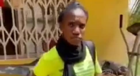 Alleged Thief Arrested And Disgraced After She Was Caught Sneaking Into a Compound in Freetown