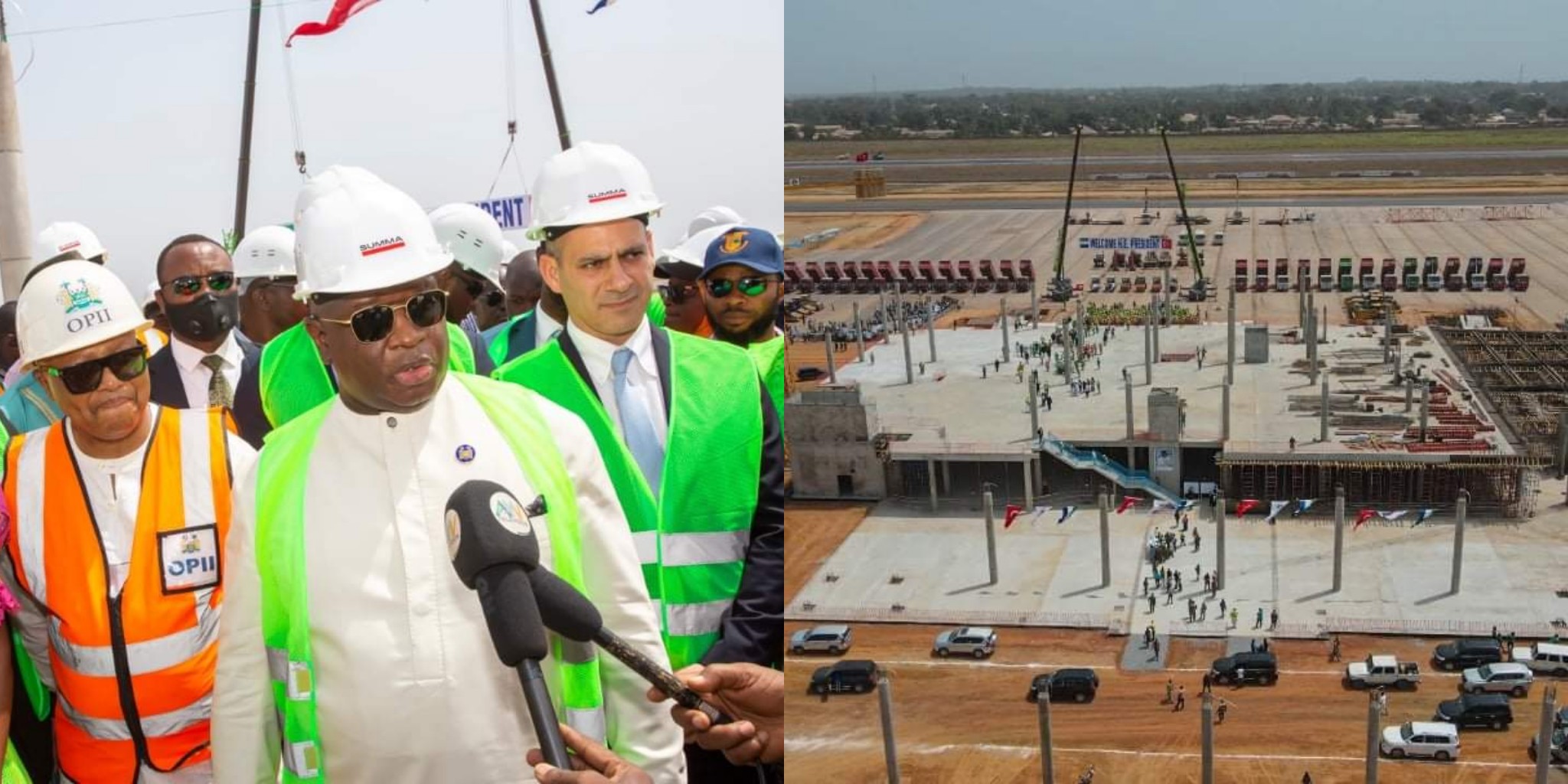 President Bio Inspects Ongoing Construction to Expand Freetown International Airport