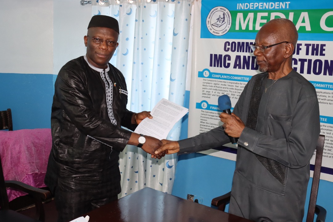 Newly Appointed IMC Chairman, Dr. Victor Massaquoi Takes Up Office
