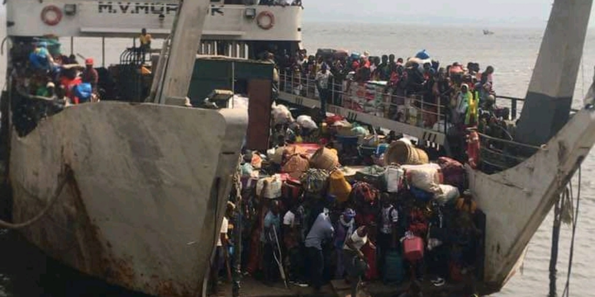 Scores of Passengers Trapped in Lungi as Ferry Tramp Falls Inside Water