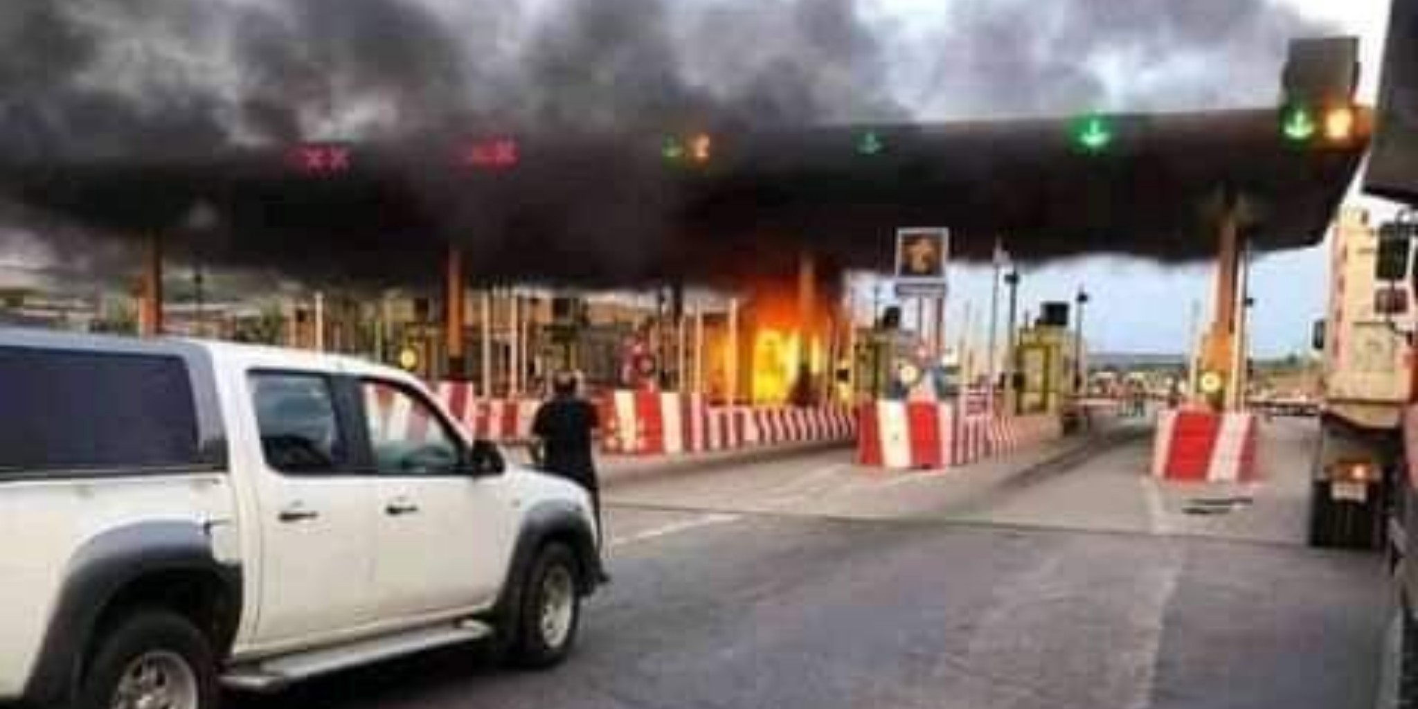 Fire Engulfs Songo Toll Gate