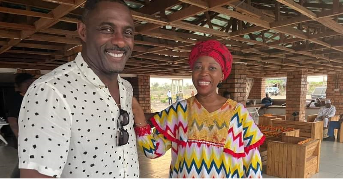 First Lady Fatima Bio Hangs Out With Sierra Leonean Hollywood Actor, Idris Elba