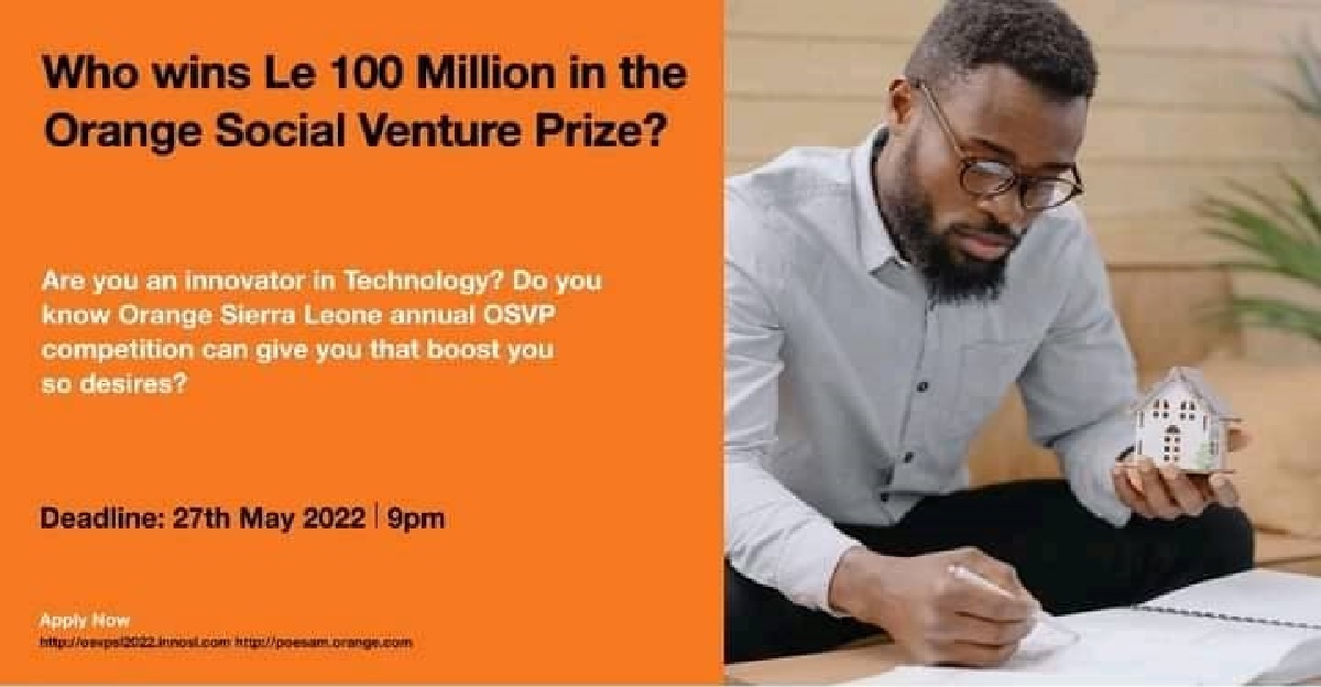 Orange to Award 150 Million to Outstanding Sierra Leonean Innovator And a Tech-Queen