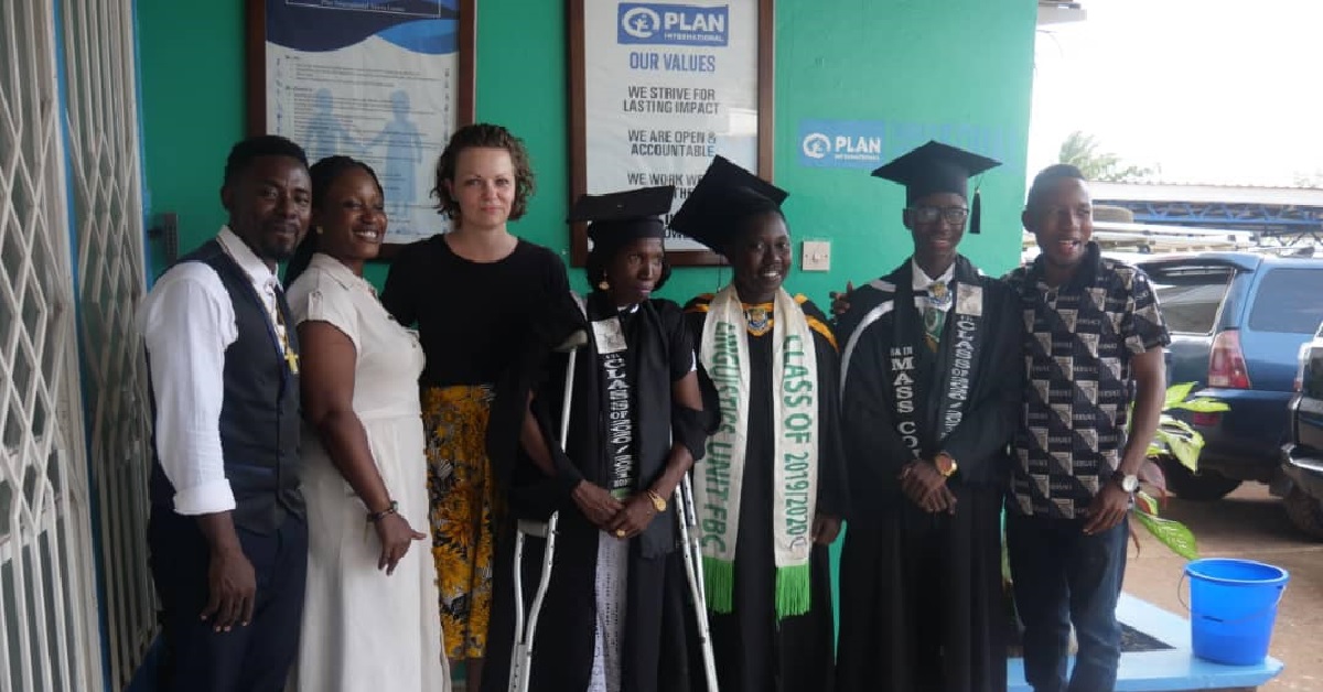 Plan International Celebrates Three Young Staffs After Completing University Degrees From Fourah Bay College