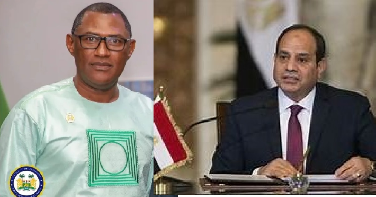 Sierra Leone’s Ambassador to Cairo, Sadiq Silla Presents Letters of Credence to President of Egypt