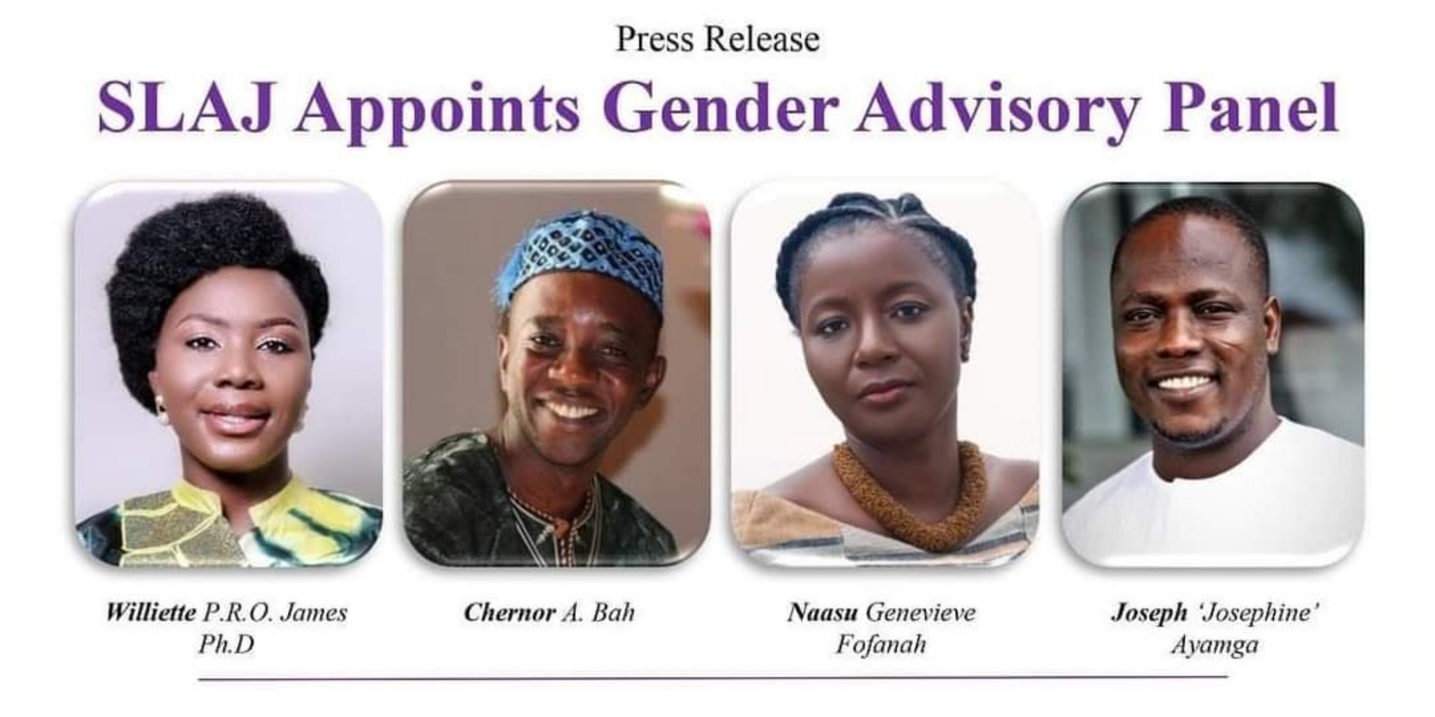 Sierra Leone Association of Journalist Appoints Gender Advisory Panel