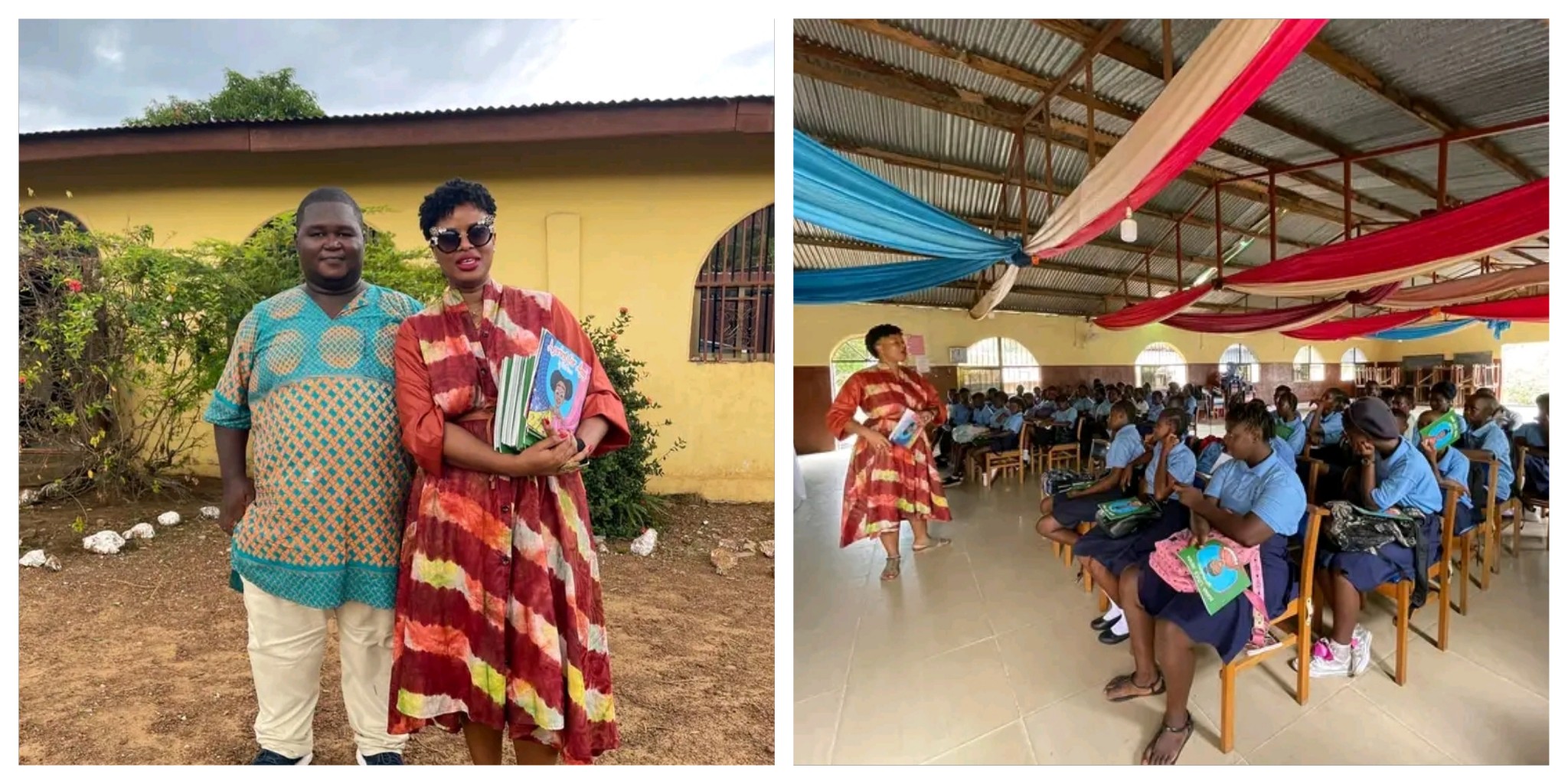 Vickie Remoe Shares Her Authored Book With School Children at Ogoo-Farm