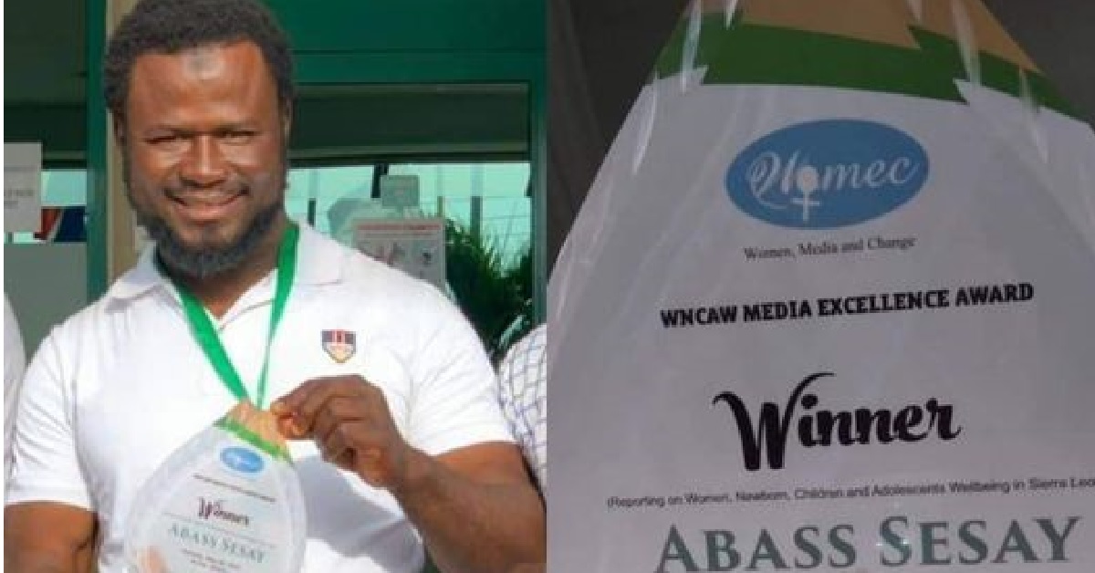 Popular AYV Journalist, Abass Sesay Bags International Award in Accra, Ghana