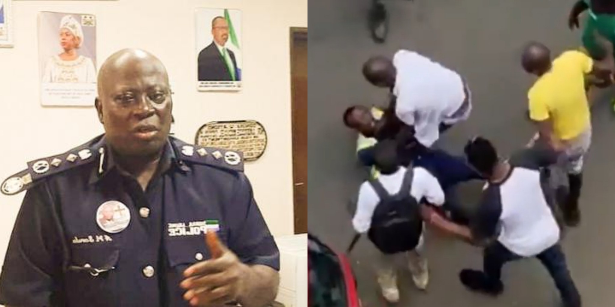 Sierra Leone Police Arrests Man Caught on Camera Assaulting a Police Officer in Freetown