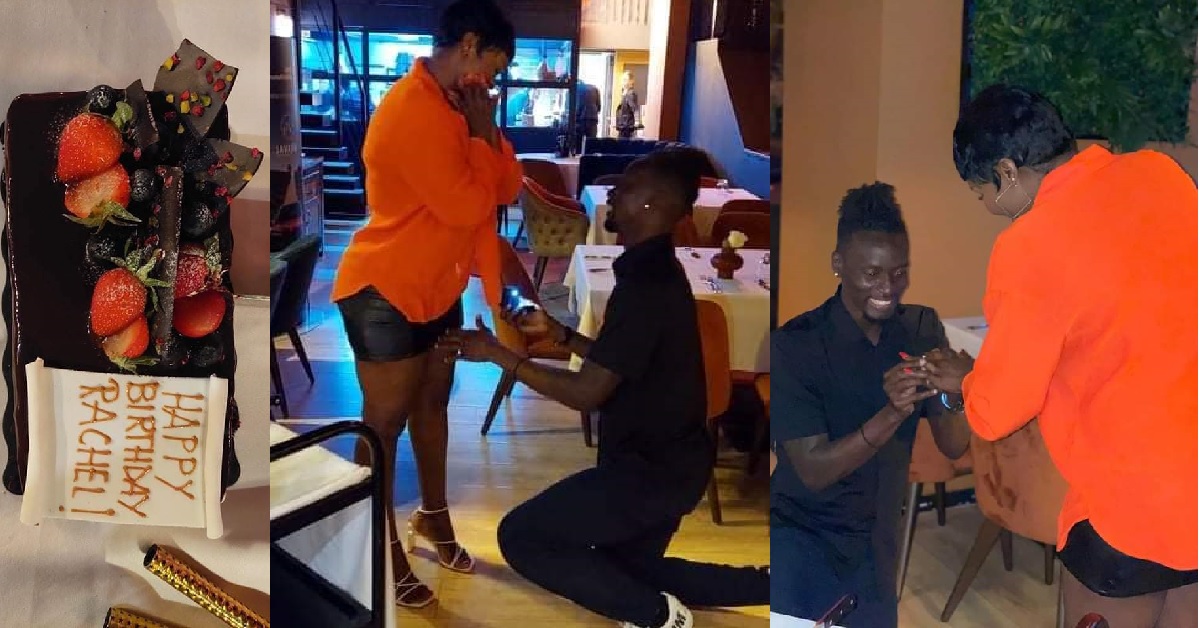 Leone Stars Midfielder, John Bankole Kamara Engages Girlfriend