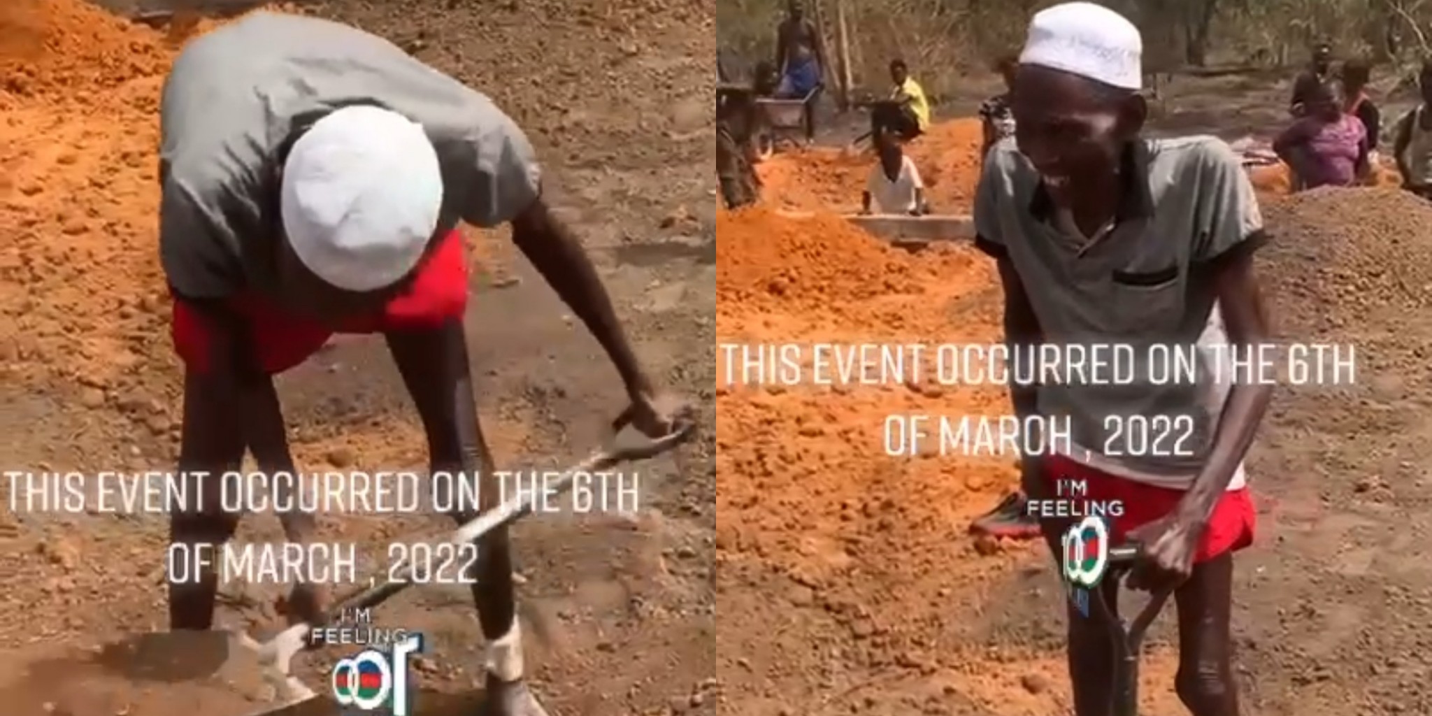 107 Years Old Sierra Leonean Man Flexes His Muscles in Makeni
