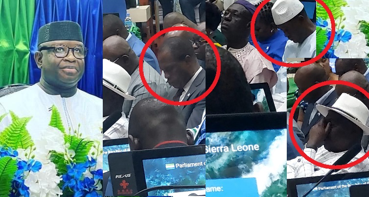 Ministers Caught Sleeping During President Bio’s Speech at The State Opening of Parliament